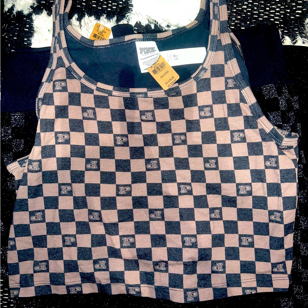 NWT* VS PINK crop tank & seamless leggings set